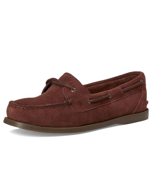 Sperry Top-Sider Brown Ao 1 Eye Flat Shoes 5 M (B) Leather