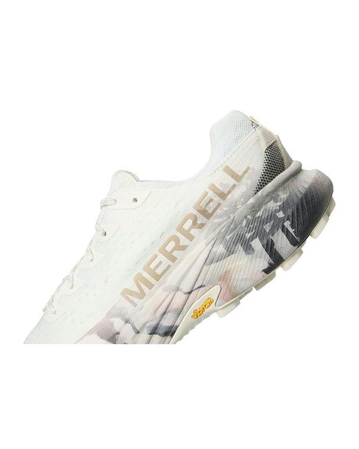Merrell White Agility Peak 5 Aerial Running Shoes, Synthetic for men