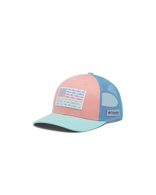Columbia Blue Pfg Fish Flag Snapback Caps Sorbet/ Cap/Gulf Stream/Fish Flag (6 1/2-7 1/2) Cotton/Polyester