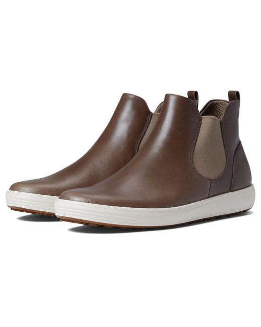 Ecco Leather Soft 7 Chelsea Boot in Taupe (Brown) - Save 3% | Lyst