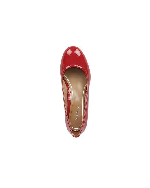 Vionic Red Carmel ( Crinkle Patent) Shoes