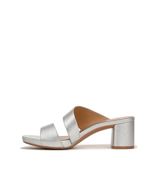 Naturalizer Gray Inez Slides Sandals 7 W (C) Leather/Rubber
