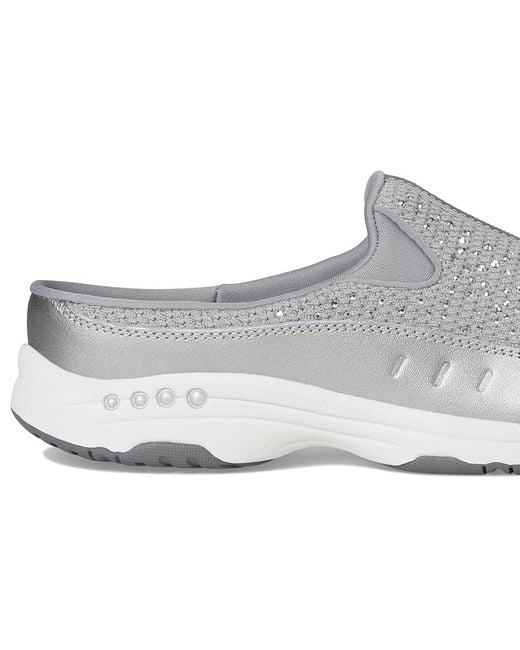 Easy Spirit Gray Travelsparkle Shoes/ 10 W (D) Leather