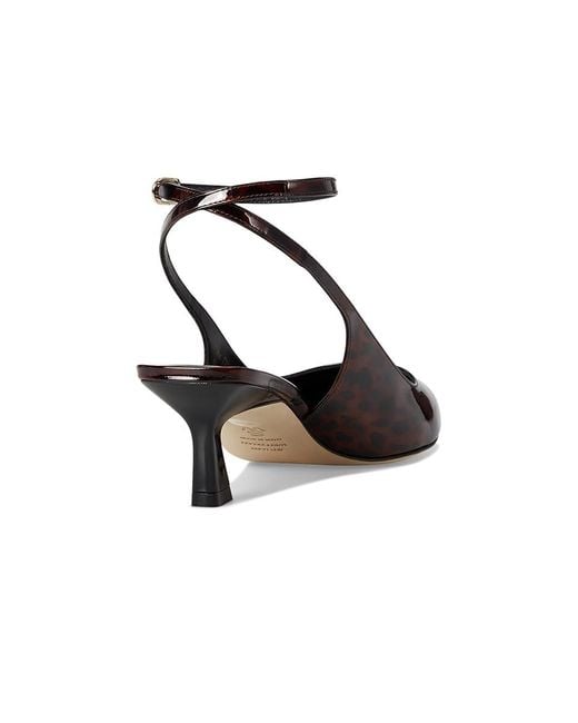 Stuart Weitzman Black Vinnie 50 Strap Pump Shoes, Leather