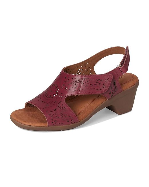 Cobb Hill Red Corria Wedge Shoes 8 D