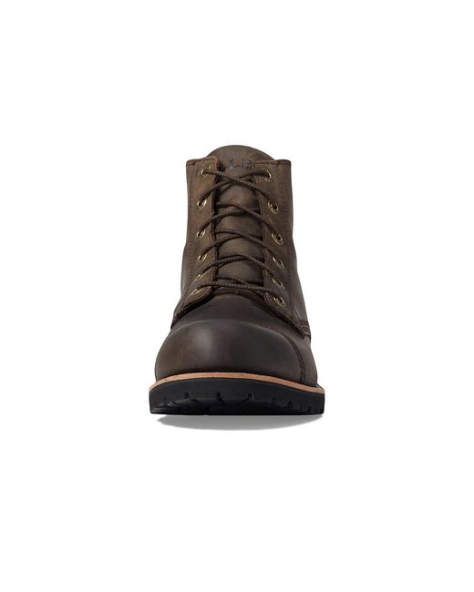 L.L. Bean Black Bucksport Work Boot Cap Toe (Coffee Bean) Shoes for men