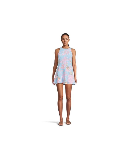 Lilly Pulitzer Blue Westley Active Dress Upf Dress, Polyester/Spandex