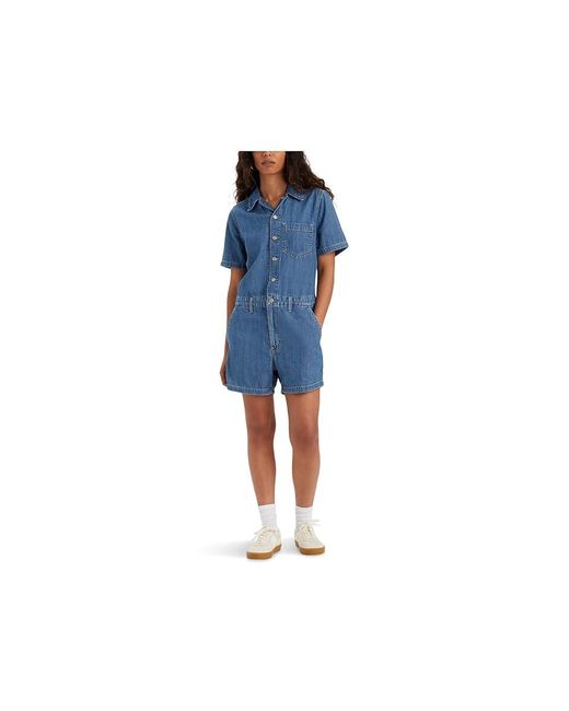 Levi's Black Levi'S(R) Short Sleeve Heritage Romper (Playday) Jumpsuit & Rompers One Piece