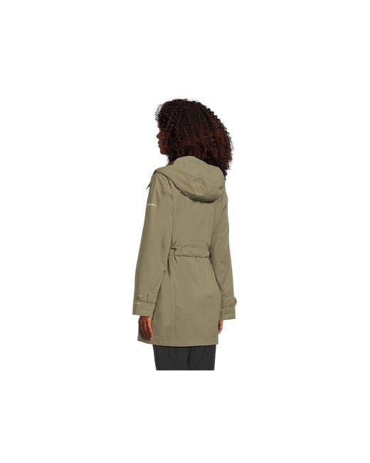 Columbia Green Here And There Iii Trench Jacket Coat, Mesh/Polyester