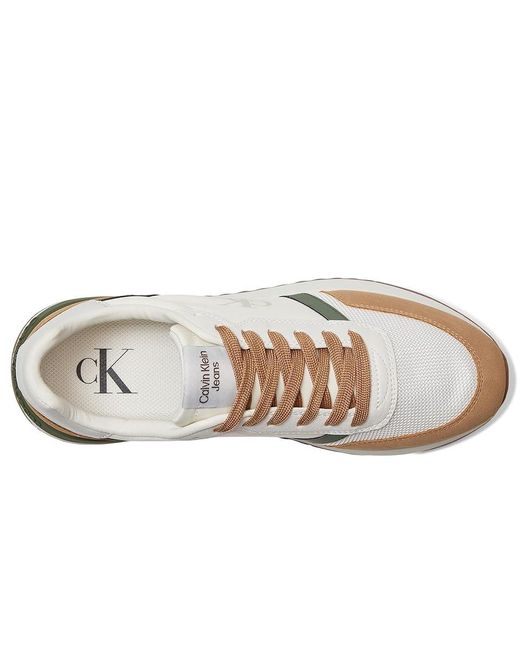 Calvin Klein White Picio Lace-Up Boots Medium Natural/ Textile for men