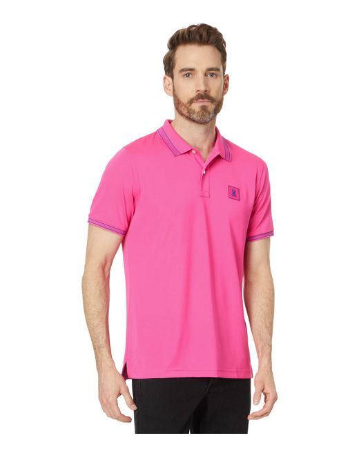 Psycho Bunny Pink Tarrytown Sport Polo for men