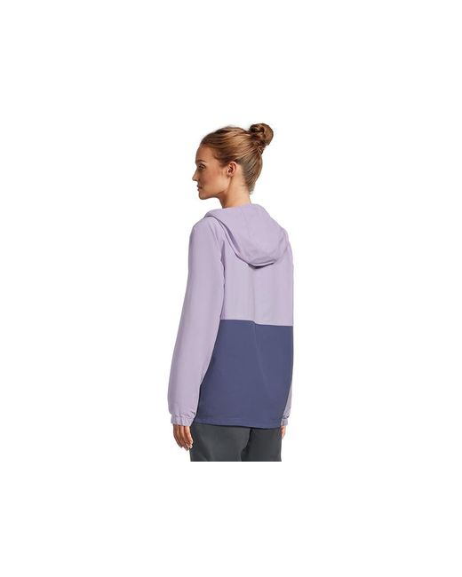 L.L. Bean Blue Mountain Classic Anorak Color Block Jacket French Lilac/Dark Twilight, Nylon