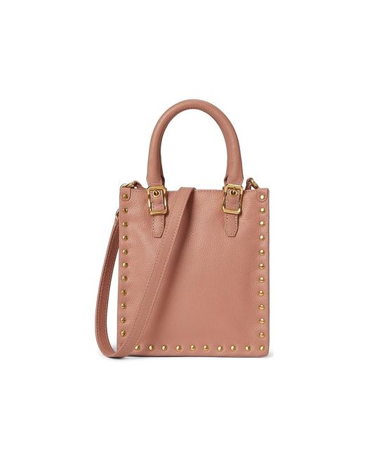 Rebecca Minkoff Pink Studded Mini Tote Cross Body Handbags, Leather