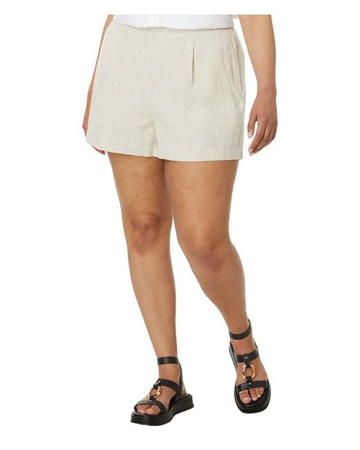 Madewell White Clean Pull-on Shorts In 100% Linen
