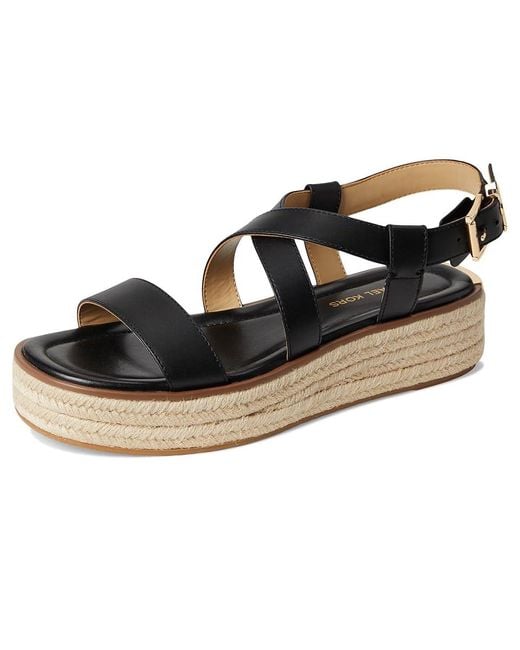 MICHAEL Michael Kors Black Lynn Espadrille Sandal Sandals, Synthetic