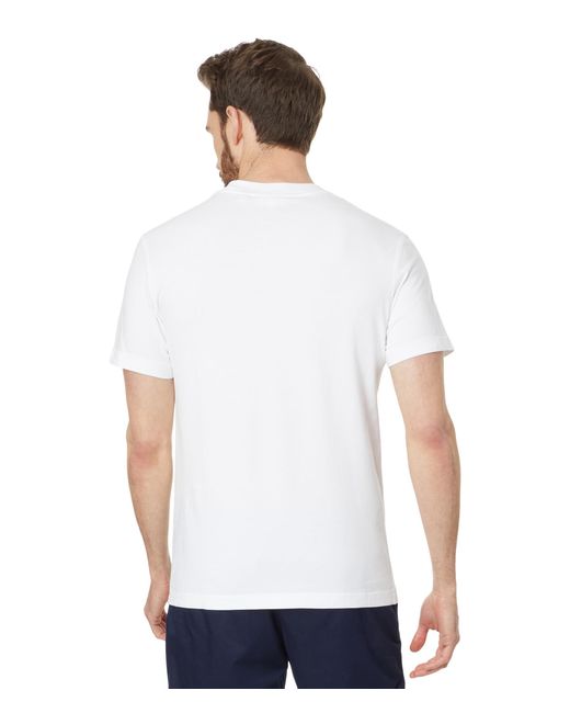 Lacoste White Short Sleeve Regular Fit Tee Shirt W/ Graphic On Front