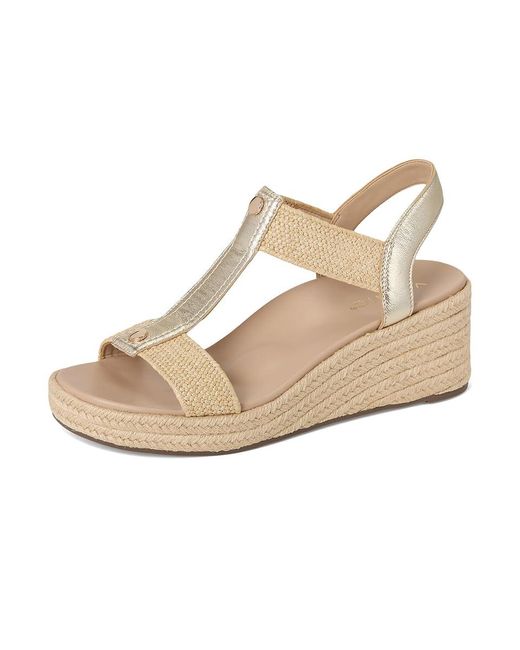 Vionic Brown Calera Ankle Straps ( Metallic Leather) Sandals