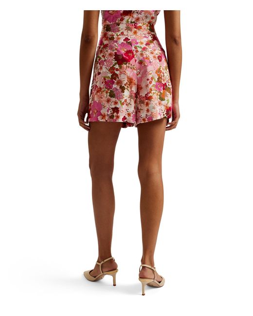 Ted Baker Red Livenza Printed Shorts