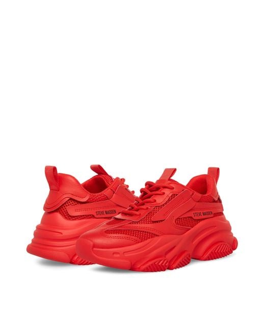 Steve Madden Possession Sneaker in Red | Lyst