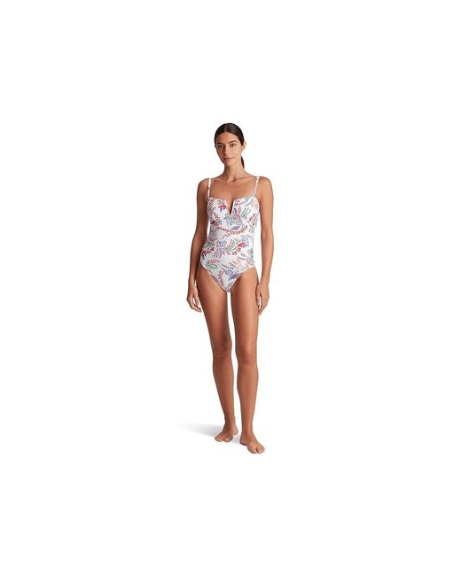 Ralph Lauren Black Fleurette U Wire One-Piece Swimsuits One Piece, Polyester