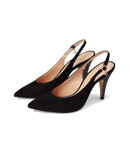 COACH Sutton Glitter Slingback Pump in Black Lyst