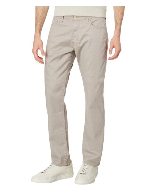 AG Jeans Gray Everett Linen Slim Straight Pants for men