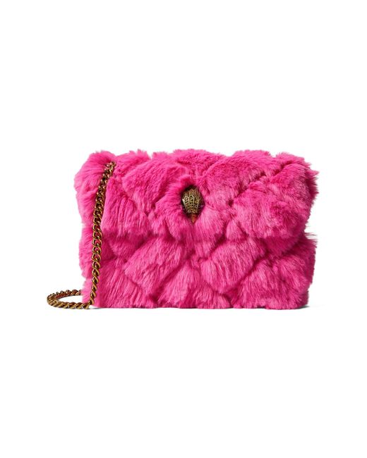 Kurt Geiger Faux Fur Medium Kensington in Pink | Lyst