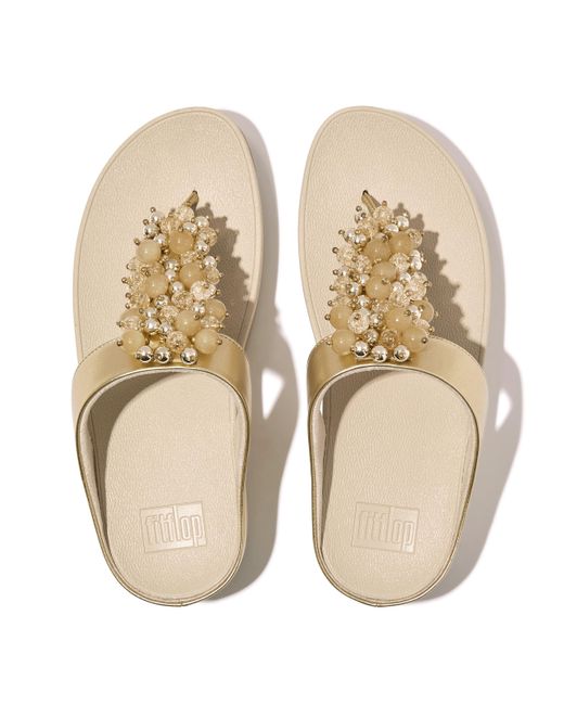 Fitflop Metallic Fino Bauble-bead Toe-post Sandals