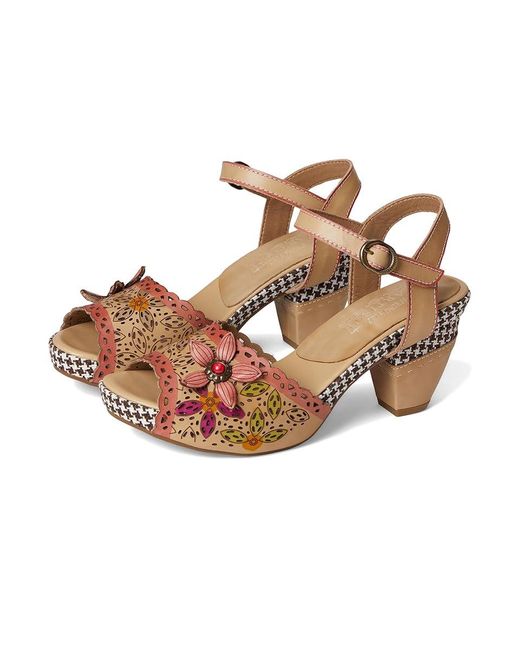 Spring Step Brown Miabella Wedge Shoes, Leather
