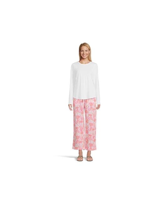 Lilly Pulitzer White Westley T-Shirts T Shirt, Polyester/Rayon