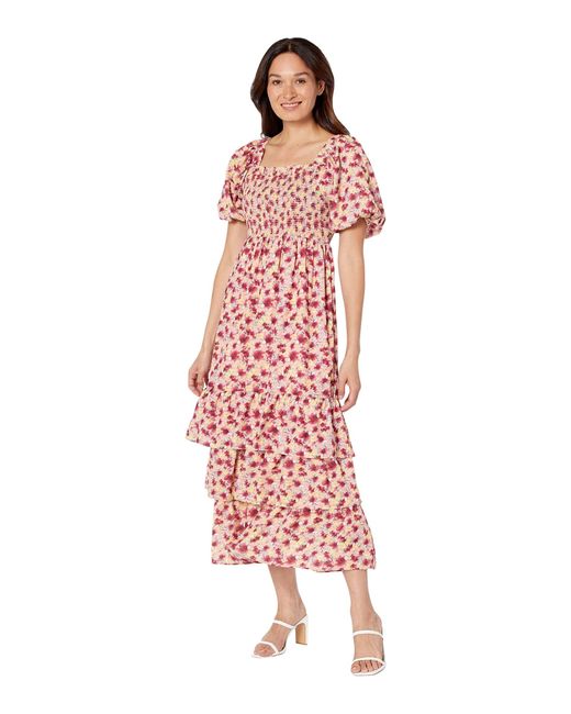 English Factory Floral Print Maxi Dress in Pink | Lyst