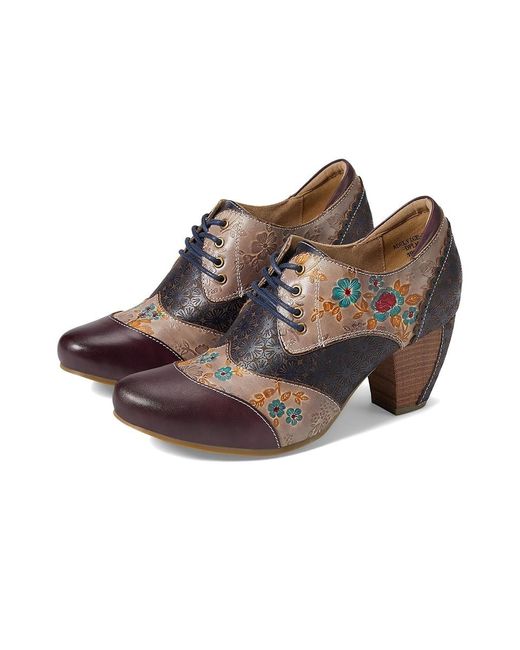 Spring Step Brown Adelvice-Fleur (Dark Plum Multi) Shoes