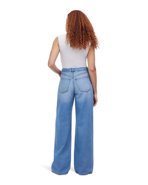 Madewell Blue Superwide-leg Jeans In Hambley Wash: Drawstring Edition