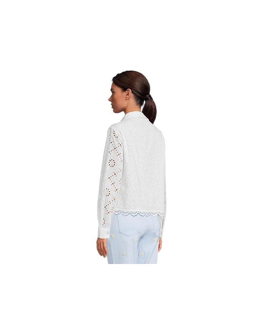 Lilly Pulitzer White Singrid Eyelet Top Clothing, Cotton