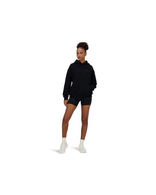 New Balance Black Athletics French Terry Hoodie Clothing, Cotton