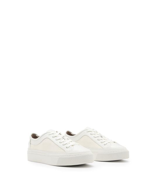 AllSaints White Milla Leather Sneaker