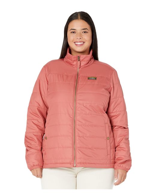 L.L. Bean Synthetic Plus Size Mountain Classic Puffer Jacket in Red Lyst