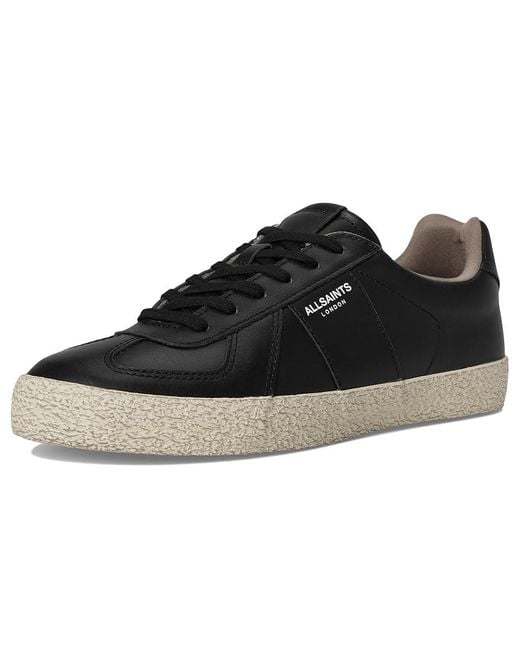 AllSaints Black Jaimee Leather Low Top Lace-Up Boots for men