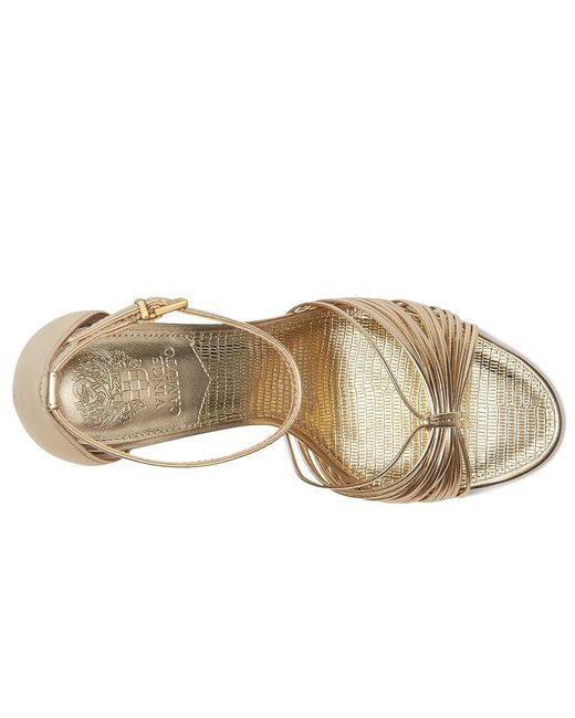 Vince Camuto Metallic Blaine Strappy Band High Heel Sandals Sandals, Rubber/Synthetic