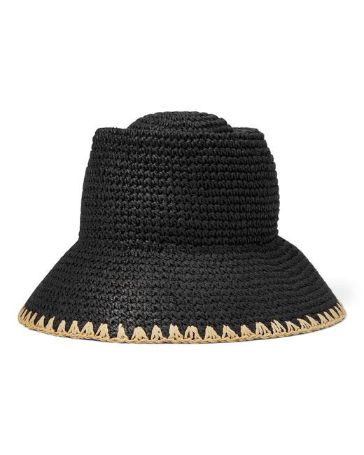 Madewell Black Whipstitch Straw Hat