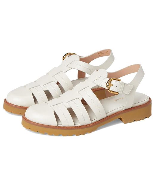 Cole Haan Metallic Tatiana Fisherman Sandals Wedge Shoes 6 B