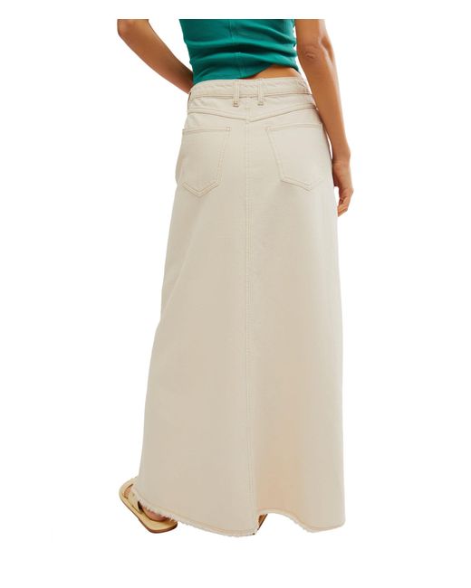 Free People Natural We The Free Come As You Are Denim Maxi Skirt