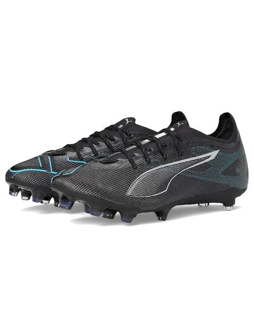 PUMA Black Ultra 5 Pro Firm, Artificial Ground Soccer Cleats Soccer Shoes - -Bright Aqua 10 D for men
