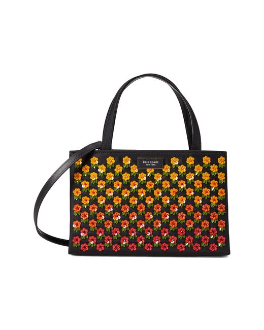 Kate Spade Synthetic Sam Icon Floral Embellished Nylon Small Tote in ...