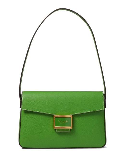 Kate Spade Katy Textured Leather Medium Shoulder Bag in Green Lyst