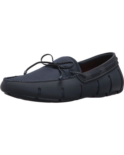 Swims Braided Lace Loafer in Navy (Blue 