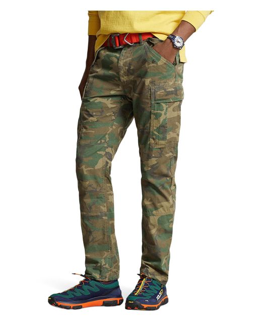 Polo Ralph Lauren Green Slim Fit Camo Canvas Cargo Pants for men