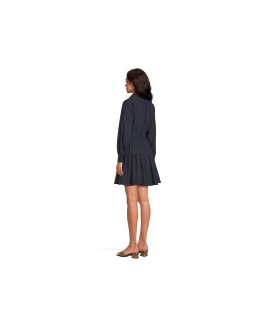 Ralph Lauren Blue Buckle-Trim Cotton-Blend Dress Dress, Cotton/Elastane/Nylon