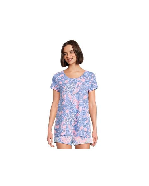 Lilly Pulitzer Blue Etta Scoop Neck Clothing, Cotton
