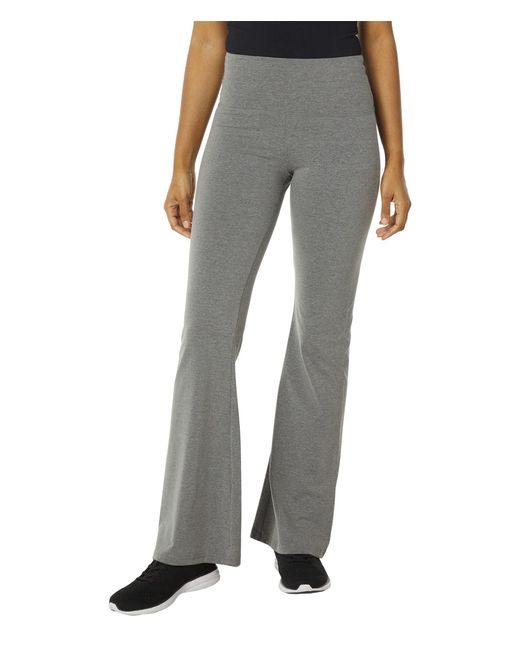Jockey Cotton Stretch Yoga Flare Pants in Gray Lyst